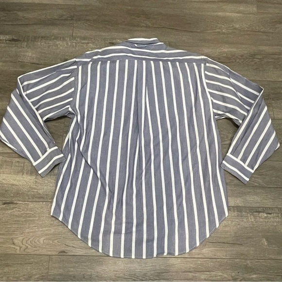 NEW Vintage Tommy Hilfiger Vertical Striped Button Down Men's Shirt Cotton Sz L - Picture 7 of 10
